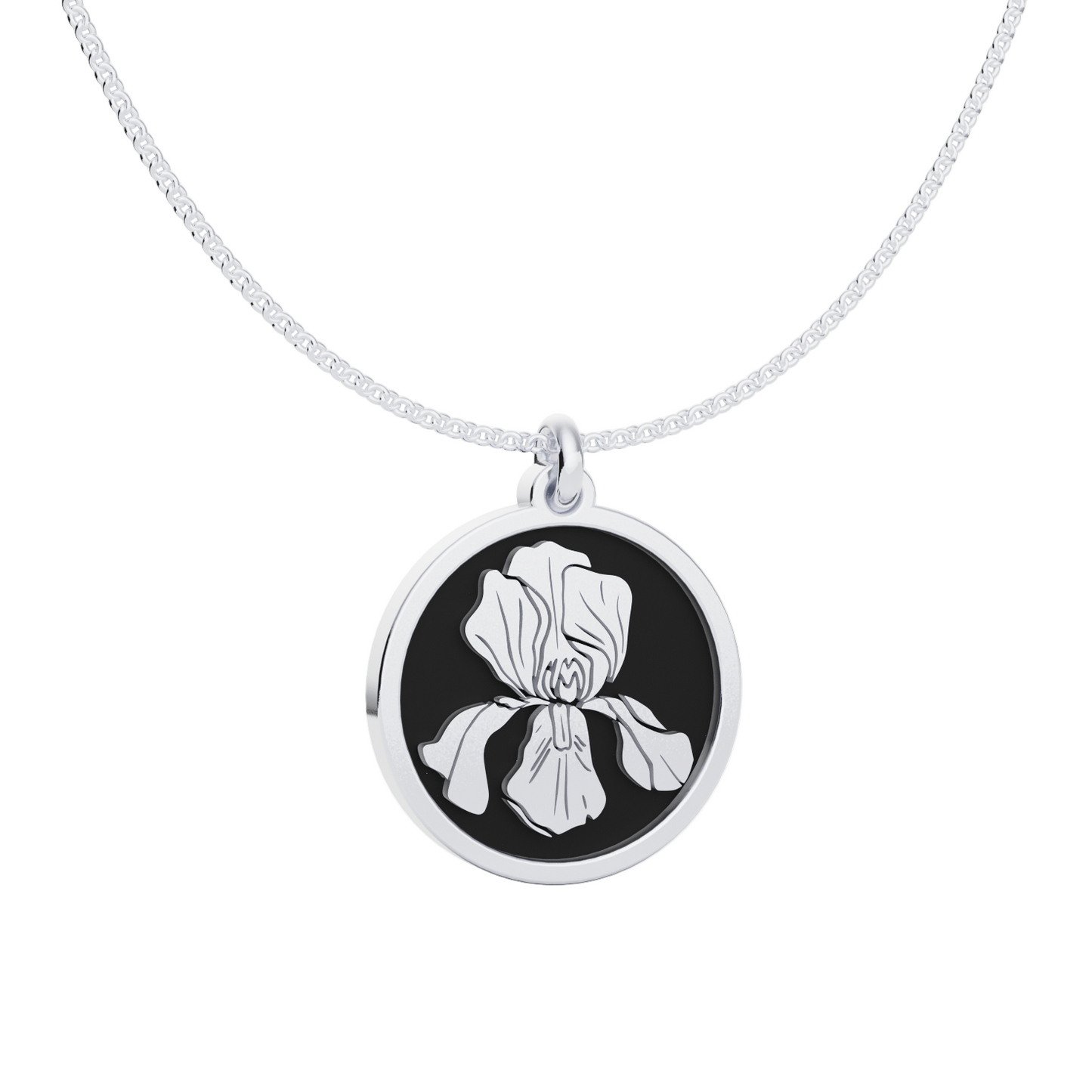 Round Birth Flower Necklace