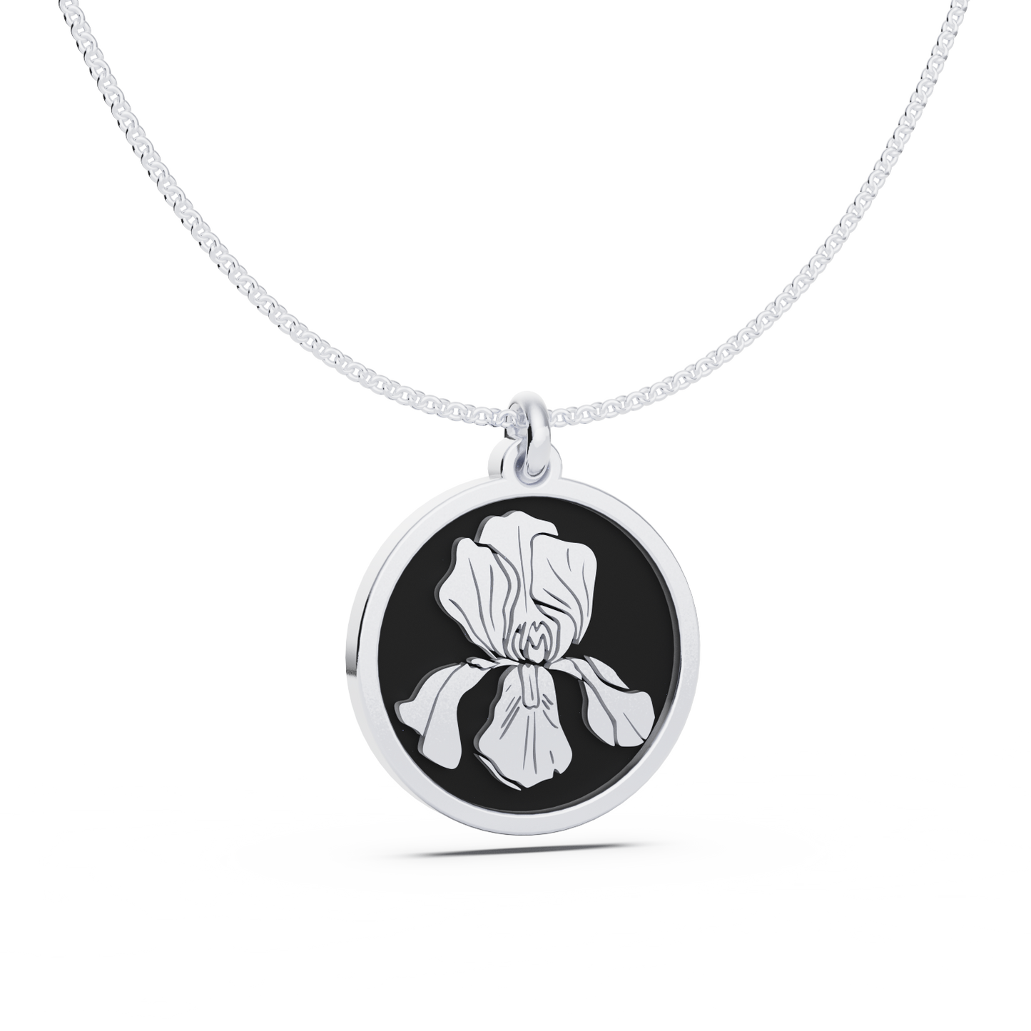 Round Birth Flower Necklace