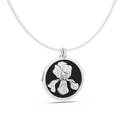 Round Birth Flower Necklace