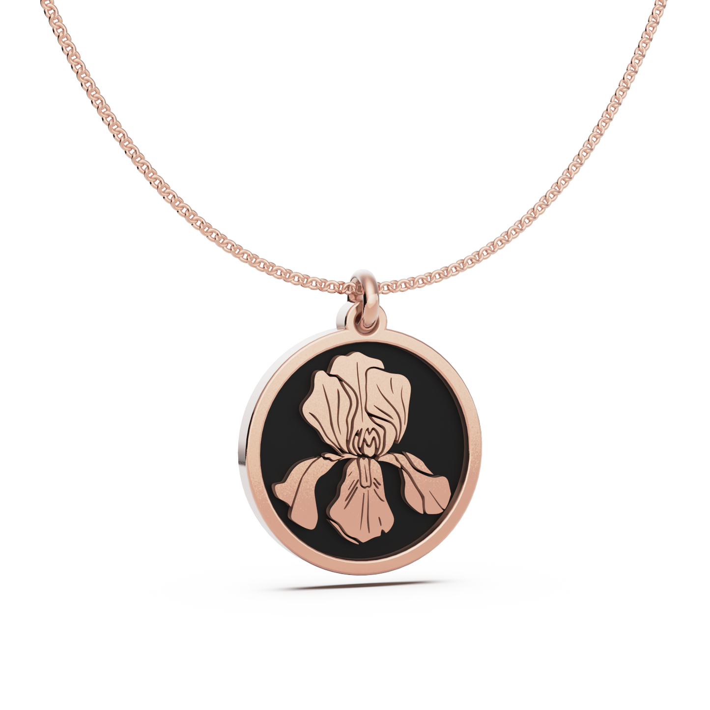 Round Birth Flower Necklace