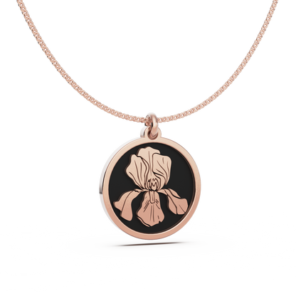 Round Birth Flower Necklace