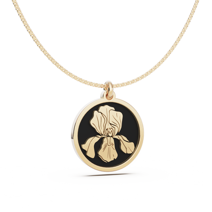 Round Birth Flower Necklace