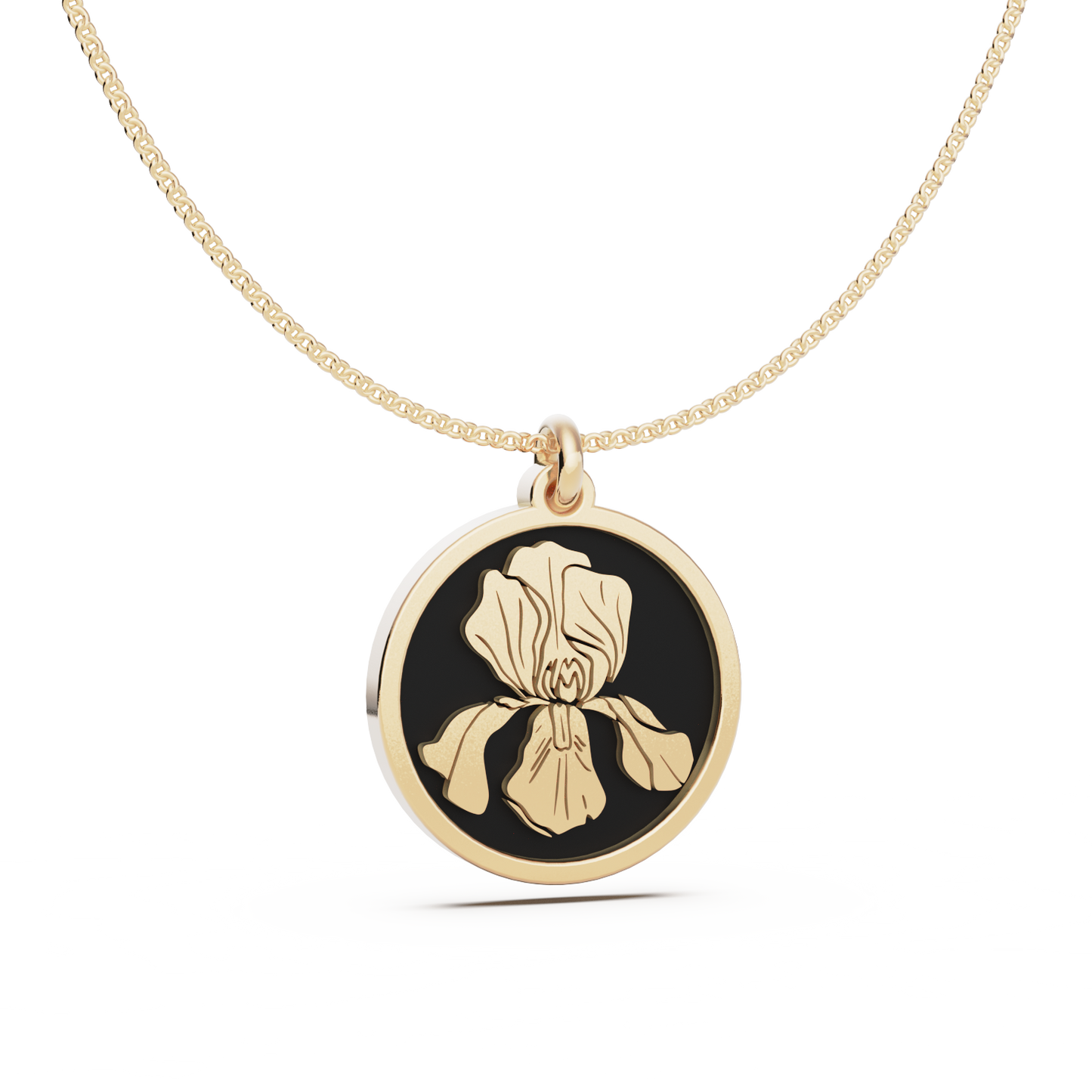 Round Birth Flower Necklace