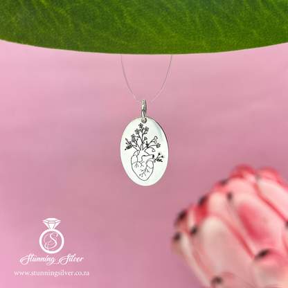 Heart with Flowers Pendant