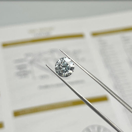 1.5ct Light Grey Round Cut Moissanite (Copy)