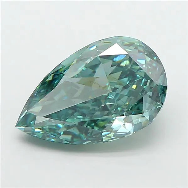 4.04ct Pear Lab Grown Diamond (Colour Fancy Vivid Green, Clarity VS2, IGI Certified)