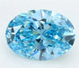 4.15ct Oval Lab Grown Diamond (Colour Fancy Vivid Blue, Clarity VS1, IGI Certified)