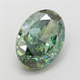 4.24ct Oval Lab Grown Diamond (Colour Fancy Vivid Green, Clarity VS1, IGI Certified)