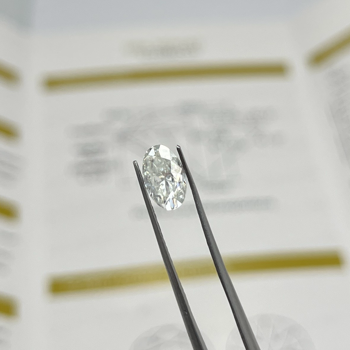 1ct White GH Elongated Oval Cut Moissanite