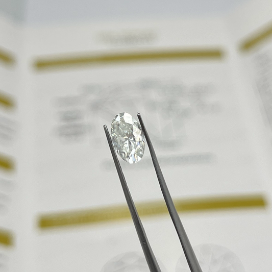 1ct White GH Elongated Oval Cut Moissanite