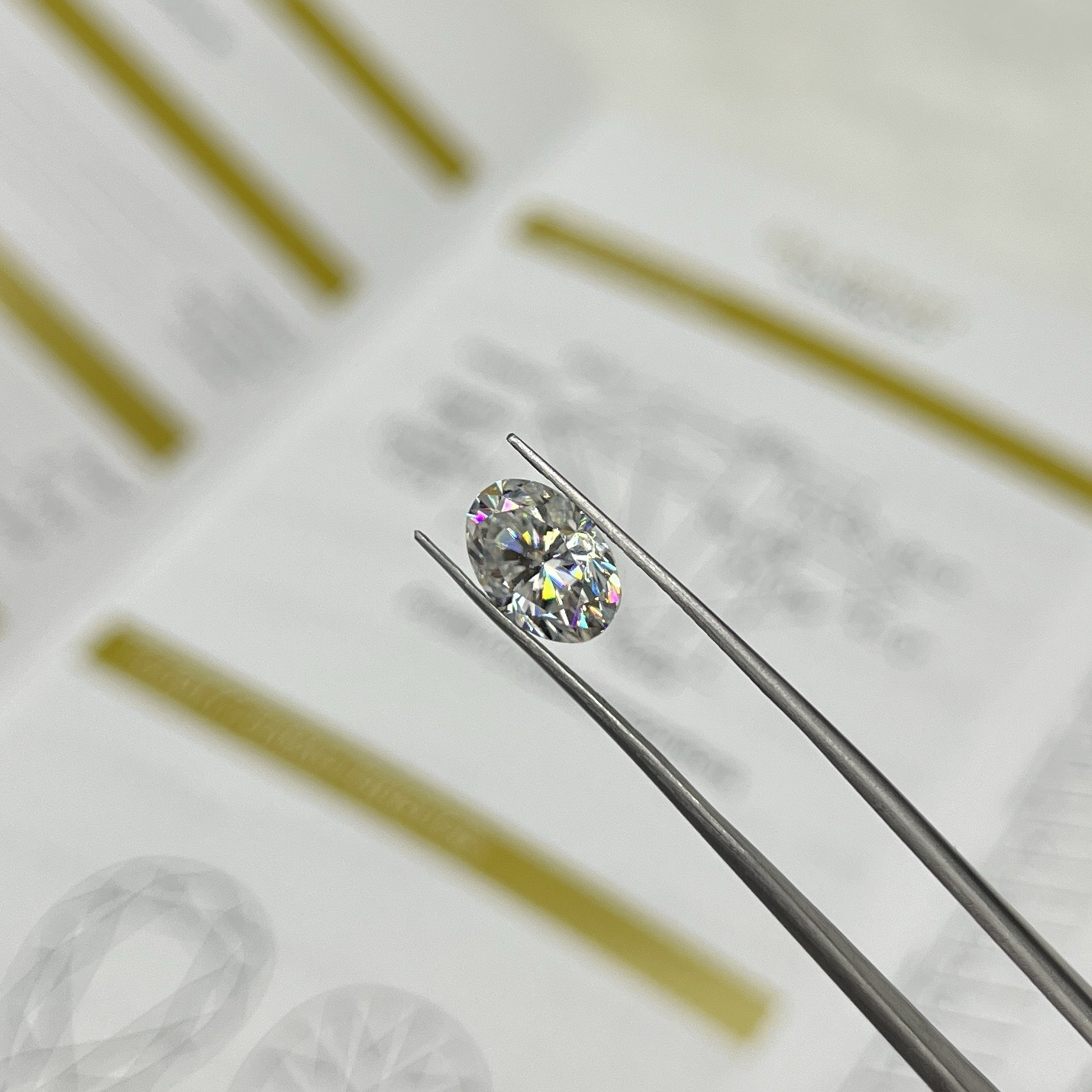 1.5ct White GH Oval Cut Moissanite