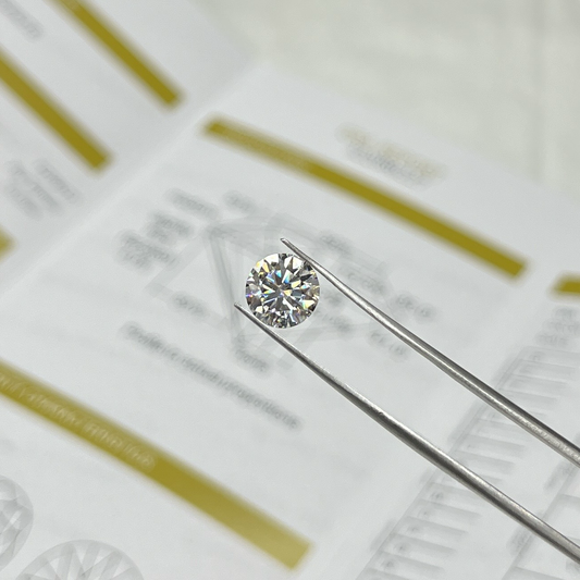1.5ct White DEF Round Moissanite