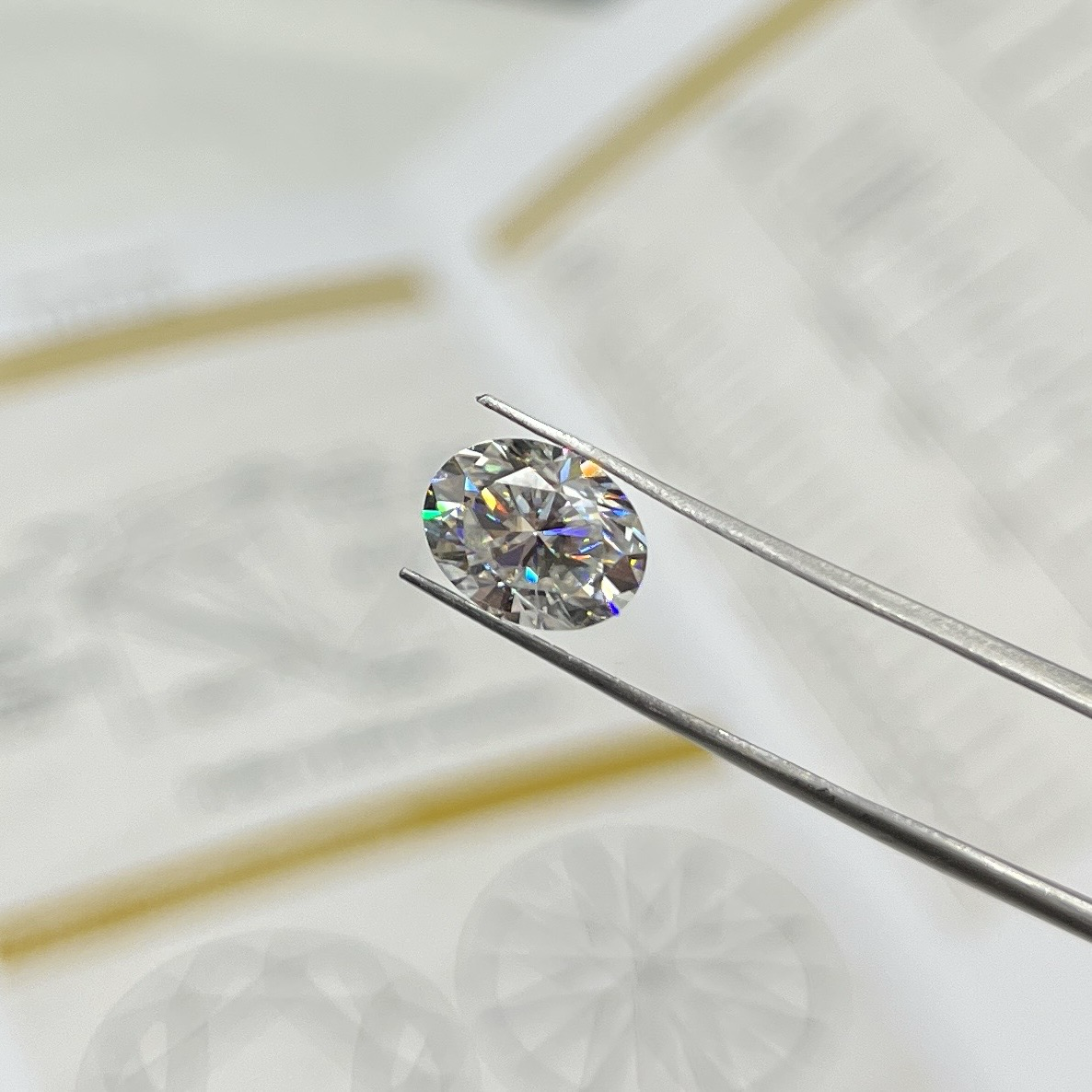 1.8ct White GH Oval Cut Moissanite