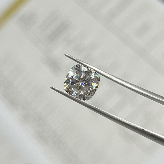 1ct White GH Cushion Cut Moissanite