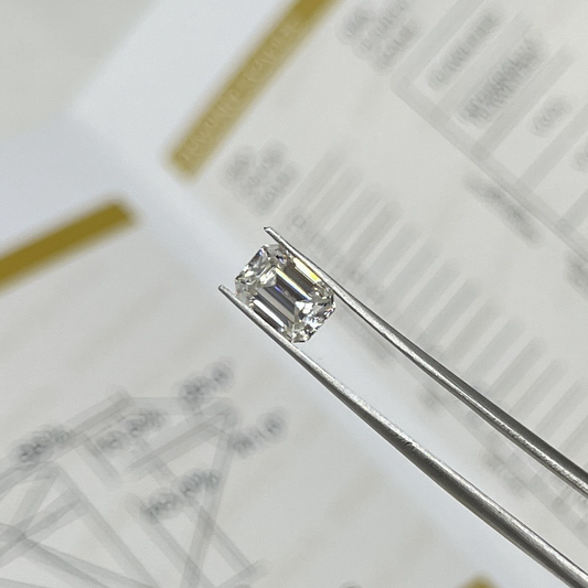 1ct White DEF Emerald Cut Moissanite