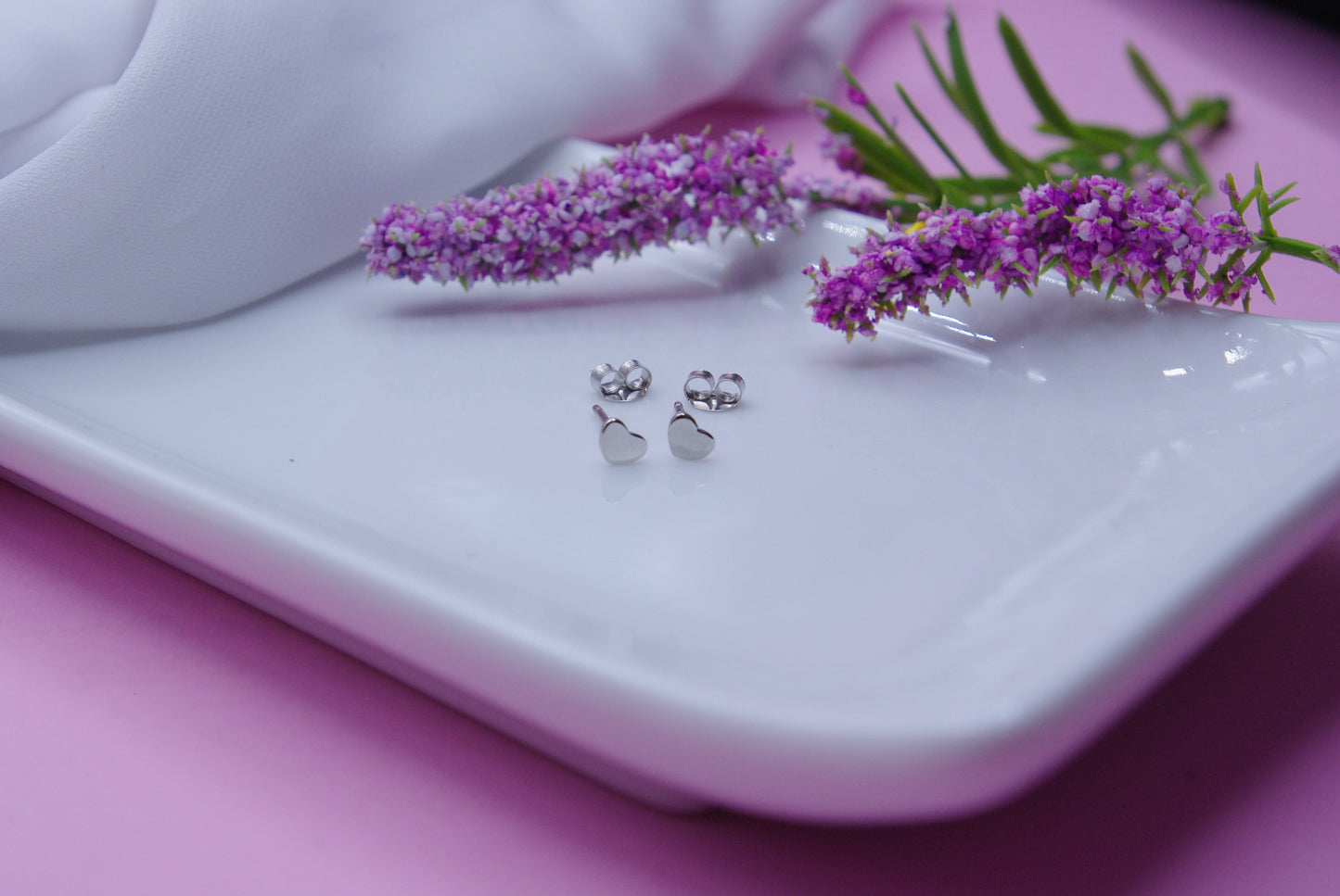 Small Heart Stud Earrings