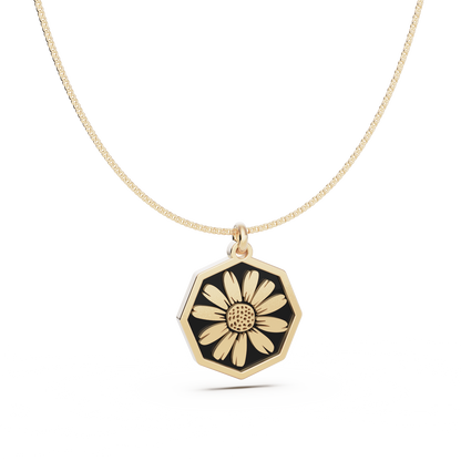 Octagon Birth Flower Necklace