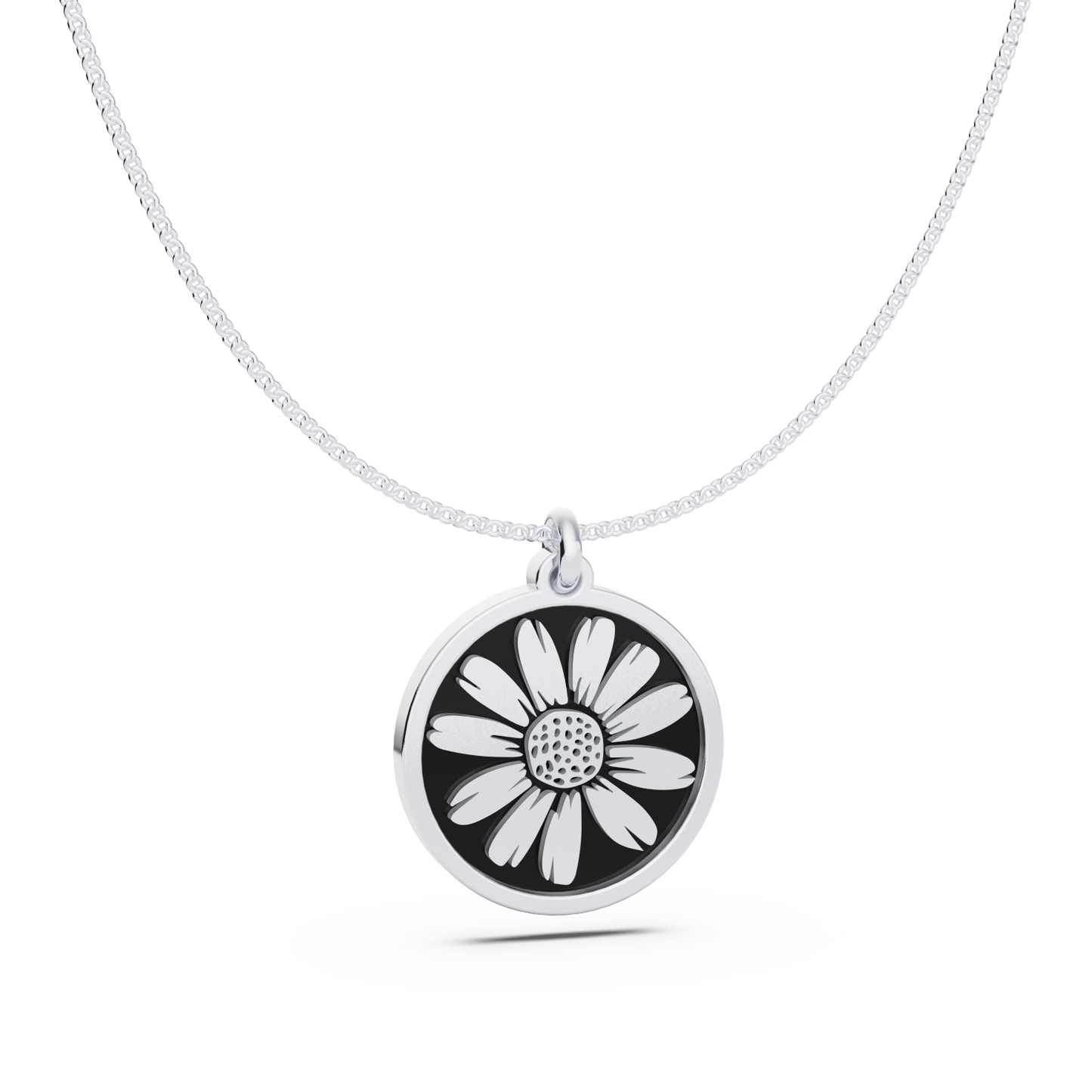 Round Birth Flower Necklace