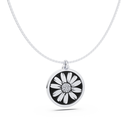 Round Birth Flower Necklace