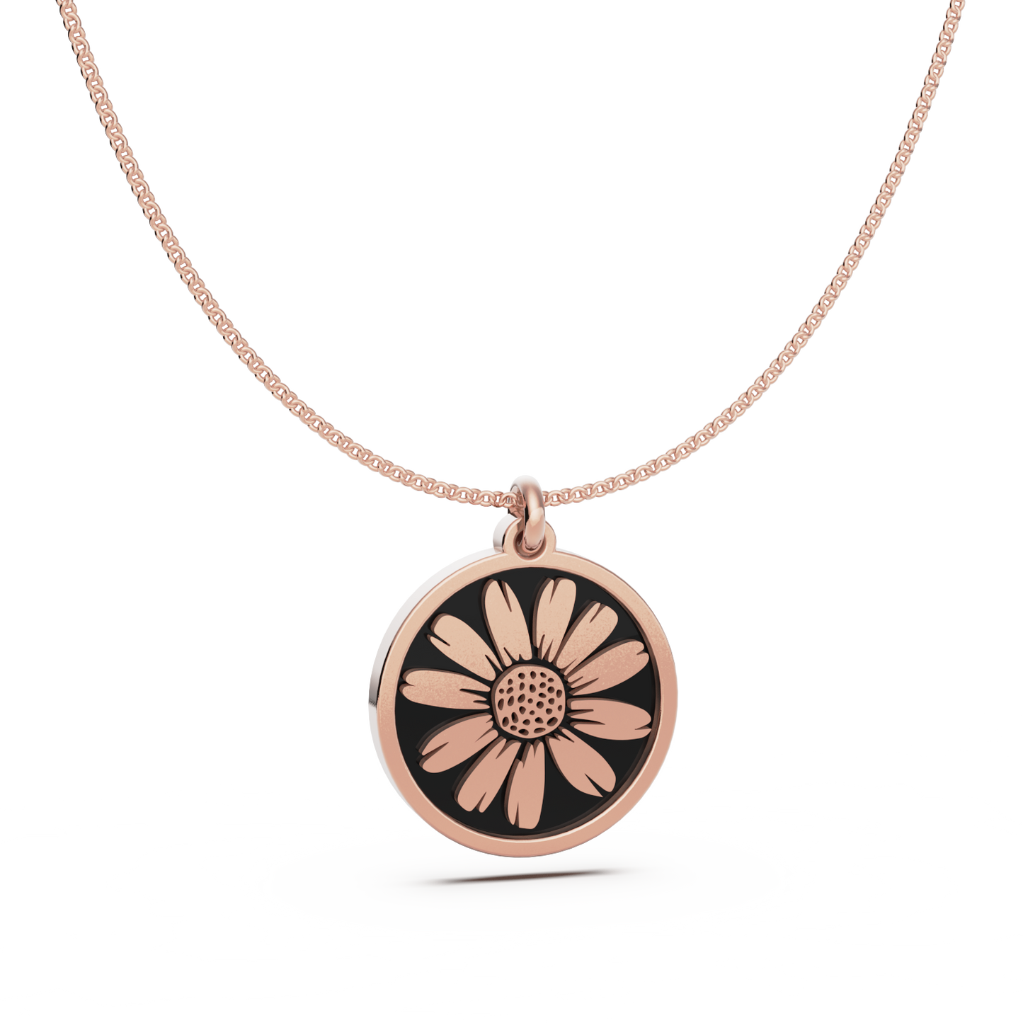 Round Birth Flower Necklace