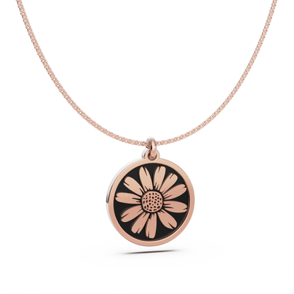 Round Birth Flower Necklace