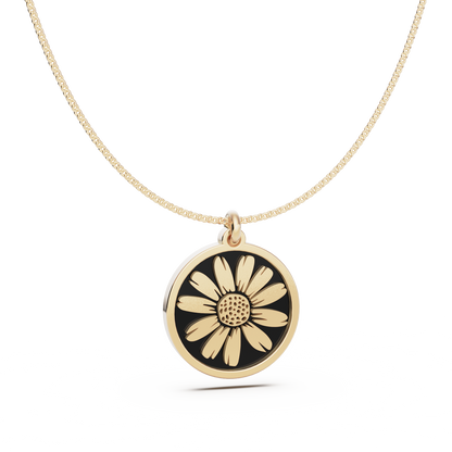 Round Birth Flower Necklace