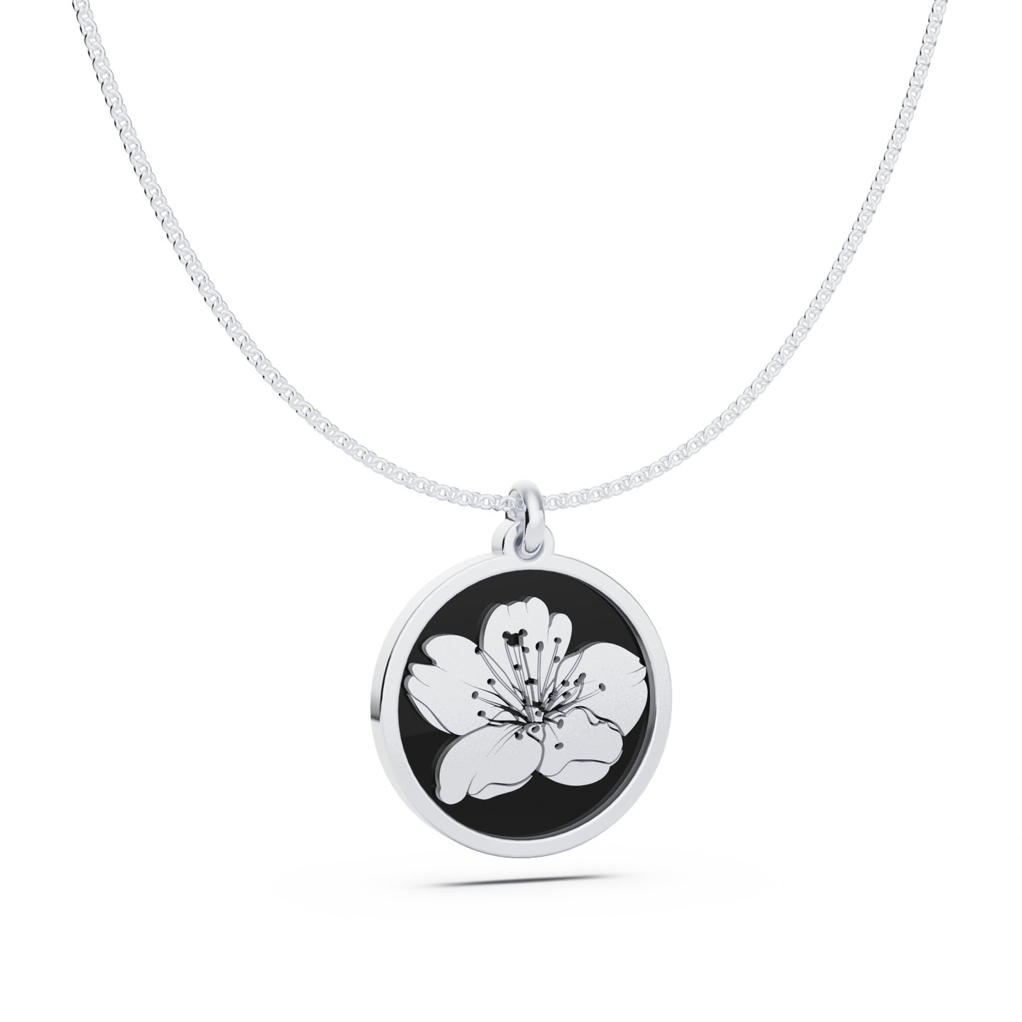 Round Birth Flower Necklace