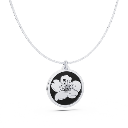 Round Birth Flower Necklace