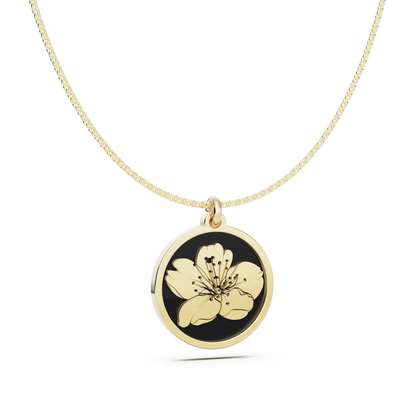 Round Birth Flower Necklace