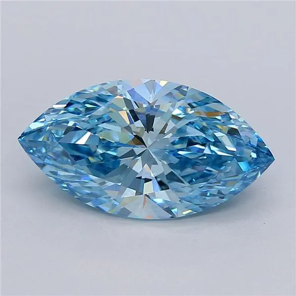 5.00ct Marquise Lab Grown Diamond (Colour Fancy Vivid Blue, Clarity VS1, IGI Certified)