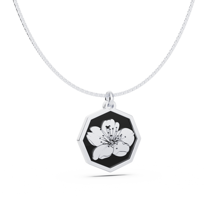 Octagon Birth Flower Necklace