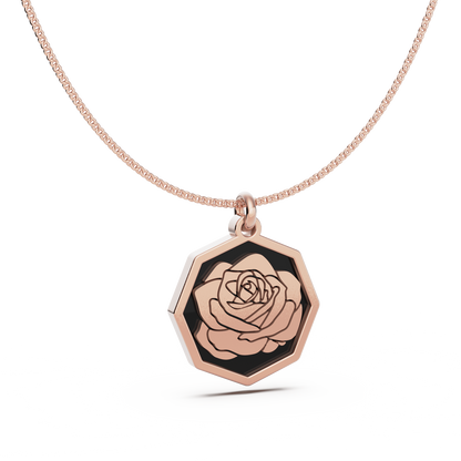 Octagon Birth Flower Necklace