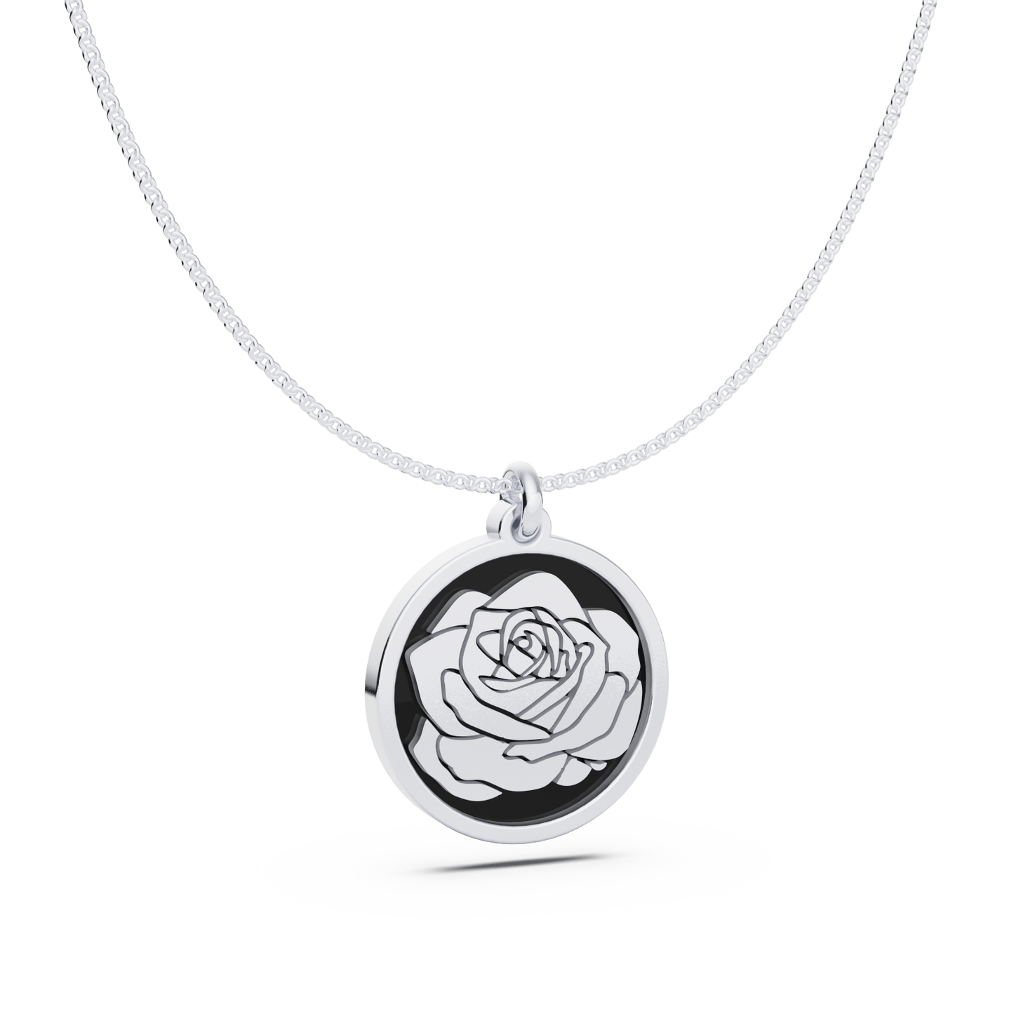 Round Birth Flower Necklace