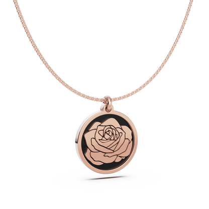 Round Birth Flower Necklace