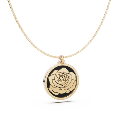 Round Birth Flower Necklace