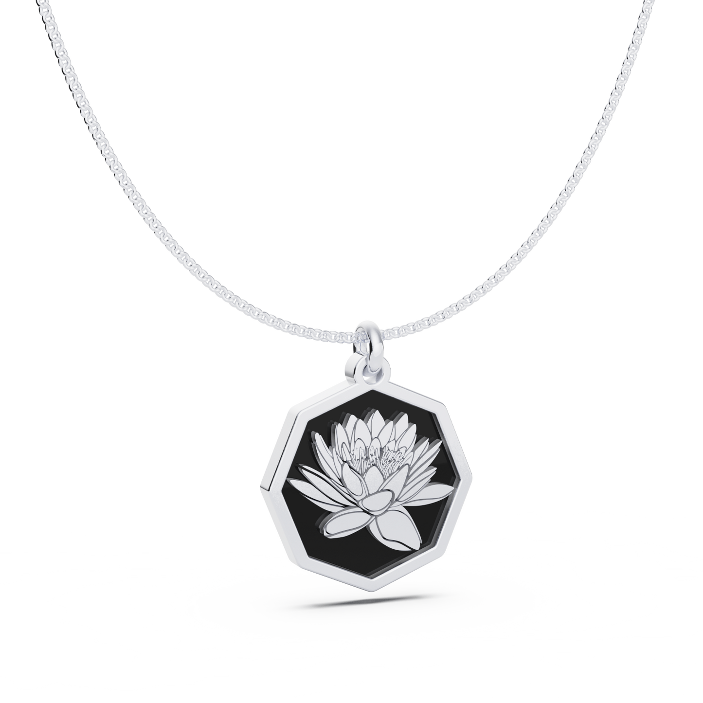 Octagon Birth Flower Necklace