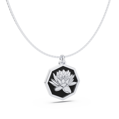Octagon Birth Flower Necklace