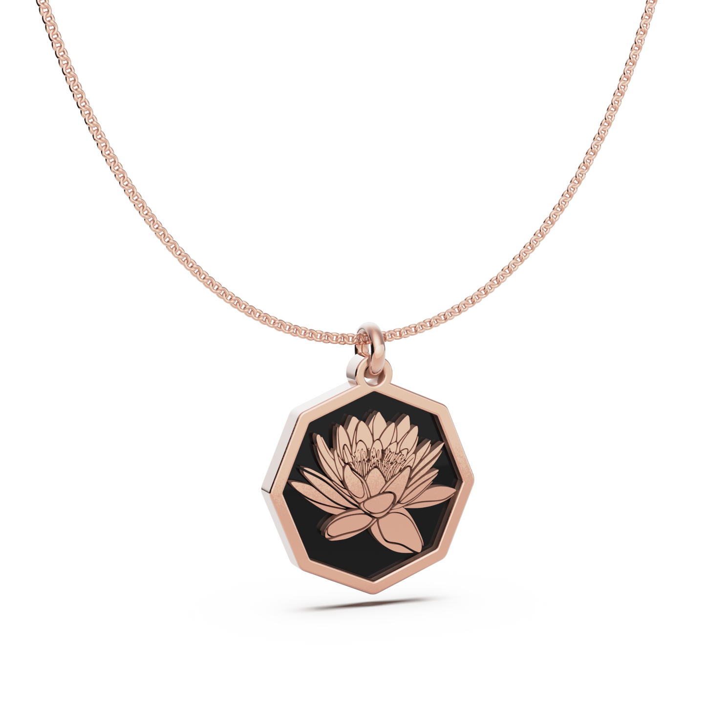 Octagon Birth Flower Necklace