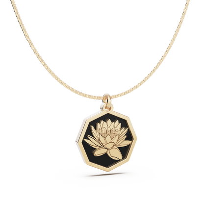 Octagon Birth Flower Necklace