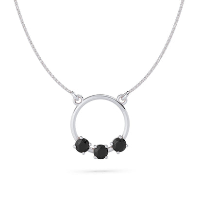 9ct Gold Reverie Necklace - Black