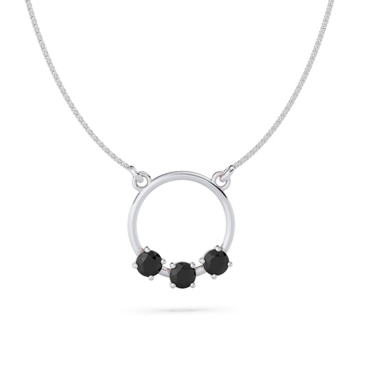 9ct Gold Reverie Necklace - Black