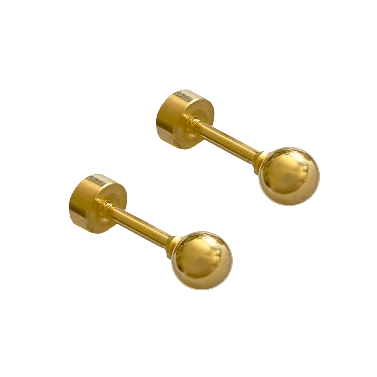 Drop Stud Earrings (Twist Flat Back)