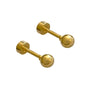 Drop Stud Earrings (Twist Flat Back)