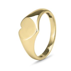 Heart Signet Ring (7.8mm x 9.0mm)- 9ct Yellow Gold