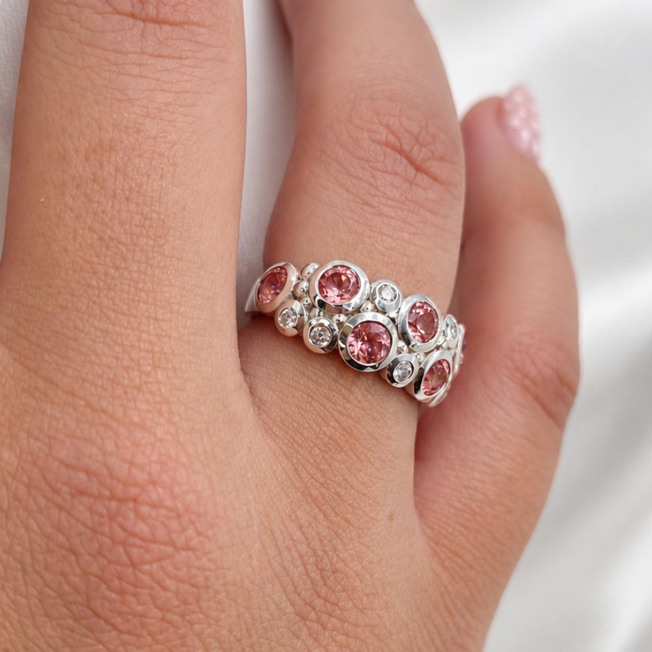 Bubble Ring - Lab Sapphire