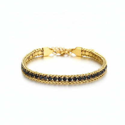 Brilliance Bracelet with Black Cubic Zirconia