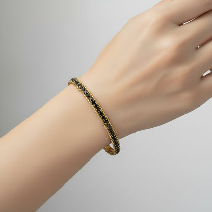 Brilliance Bracelet with Black Cubic Zirconia