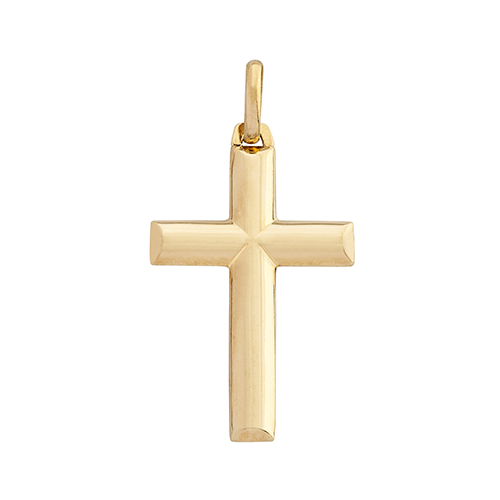 9ct Yellow Gold Cross Pendant - 25mm