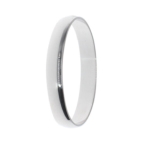 Men's Wedding Band: 9ct White Gold Comfort Fit (3mm)