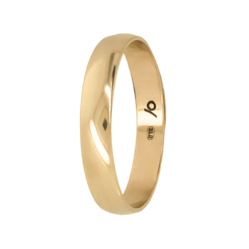 Men's Wedding Band: 9ct Yellow Gold Comfort Fit (3mm)